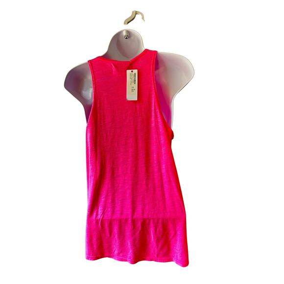 Soulcycle Slub A-line tank Neon Pink Size M NWT - Picture 2 of 5